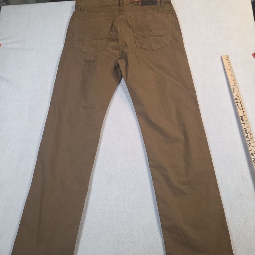 ORVIS FIVE POCKET STRETCH PANTS Brown KHAKI MENS 36X32 NEW With TAGS Casual - Picture 15 of 16